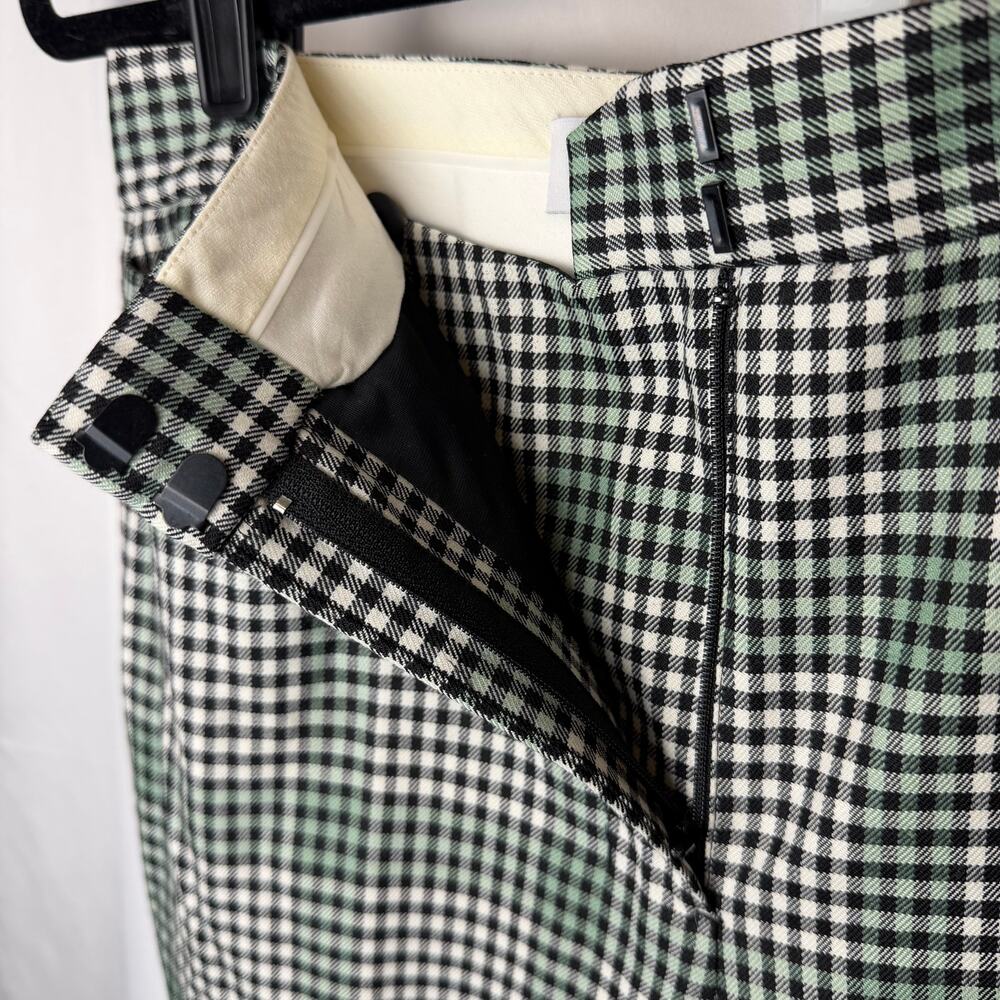 M.M.LaFleur Smith Straight Trouser Check Plaid Sharkskin Wool Pants 2 Preppy - Picture 8 of 9